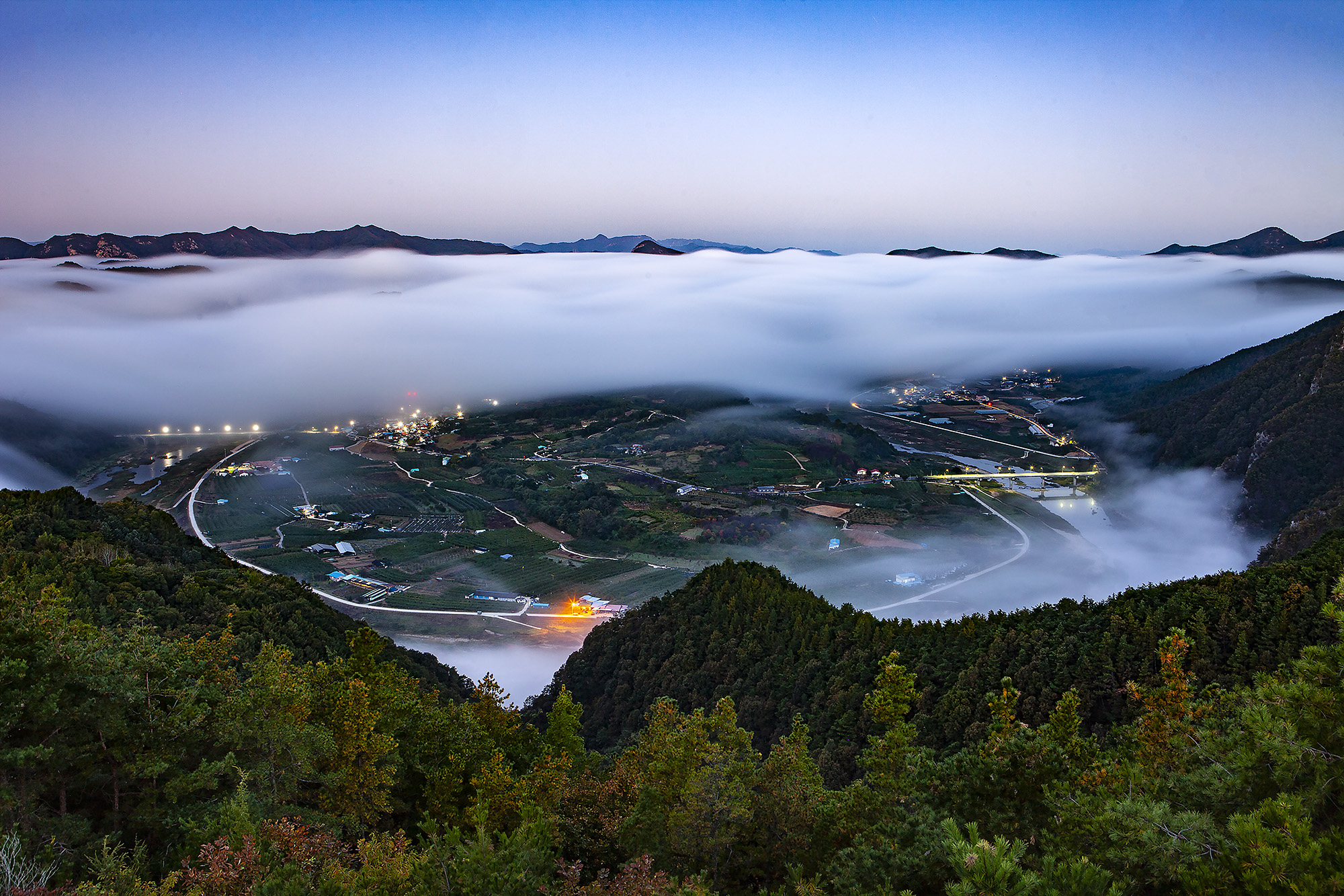 향로산운해