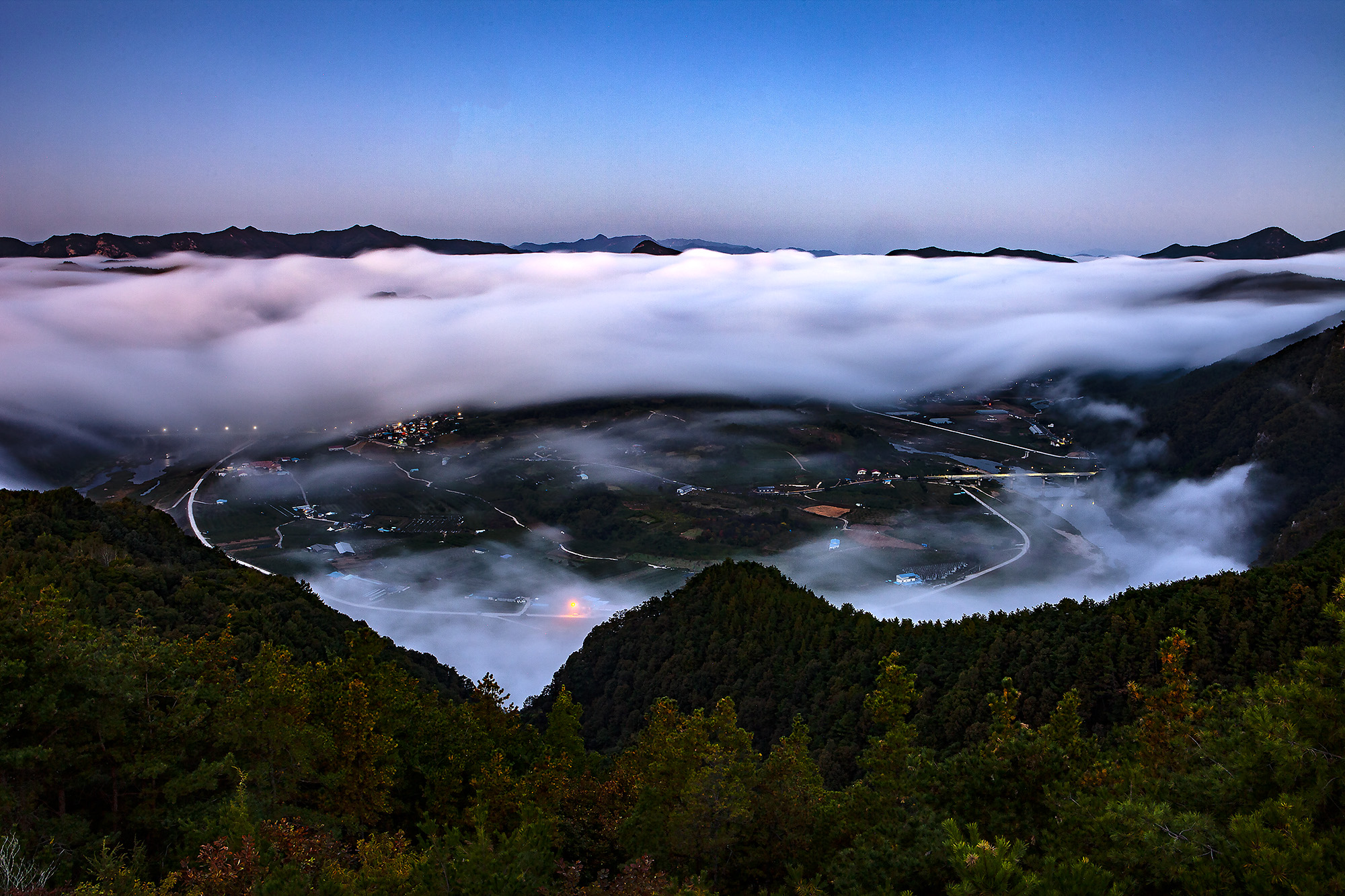 향로산운해