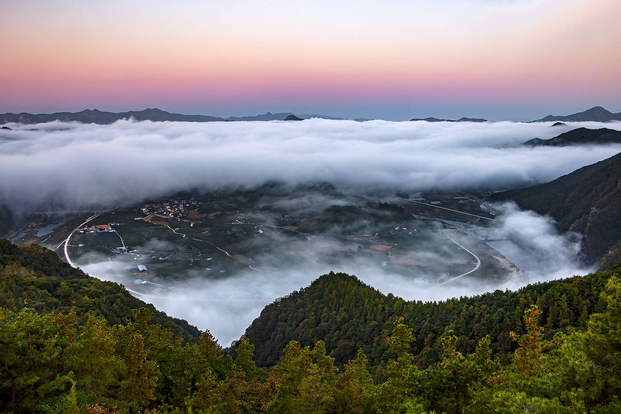 향로산운해