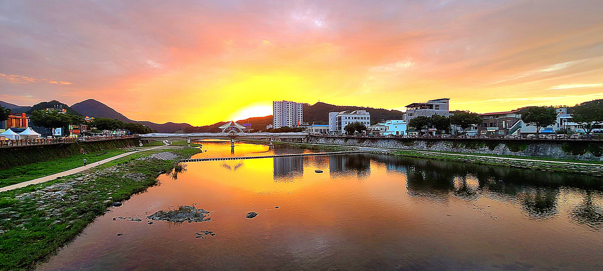 남대천 노을